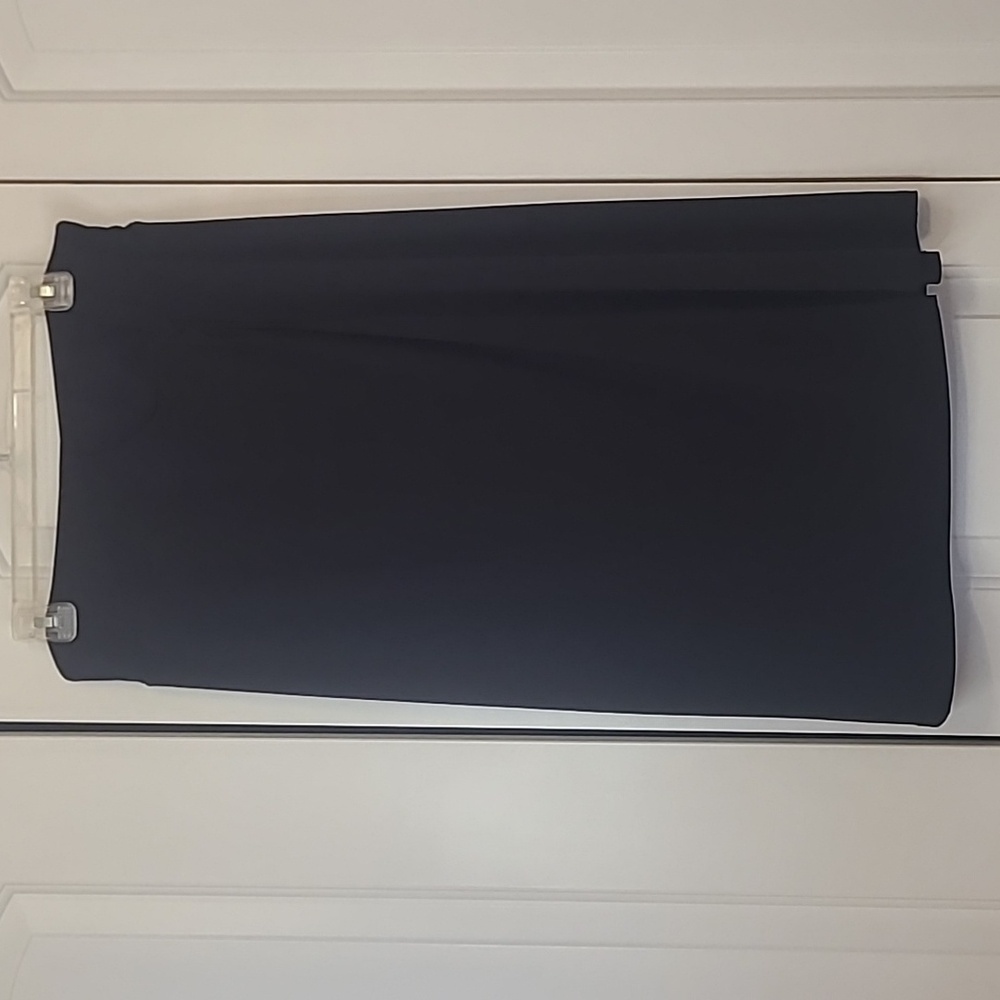 Talbots Black Knit Faux Wrap Skirt Side Ruching Size M